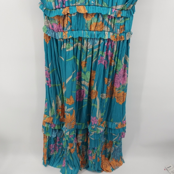 Current Air JASMINE FLUTTER SLEEVE PLEATED V NECK DRESS- MINT Size Small - Picture 9 of 12